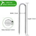 thumbnail image 2 of Estacas de Varilla QNLONG 30 cm con Gancho en U Galvanizadas para Trampolín Paquete de 10, 2 of 6