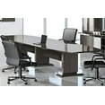 thumbnail image 2 of 8ft - 16ft Modern Designer Conference Room Table and Chairs Set (16ft Table & 14 Chairs (Chrome Base) , Textured Mocha), 2 of 6