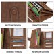 thumbnail image 3 of Cartera de piel sintética con superficie suave y hebilla para mujer, monedero pequeño, billetera grande y larga con hebilla, 3 of 6