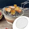 thumbnail image 1 of Grille de Barbecue Ronde 27cm en Acier Inoxydable avec Moustiquaire Charbon Électrique Gaz Extérieur, 1 of 9