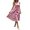 A-Red980, variant on XIAOCHA Women's Tie Shoulder Gingham Dress Round Neck Smocked Waist Summer Casual Midi Dress