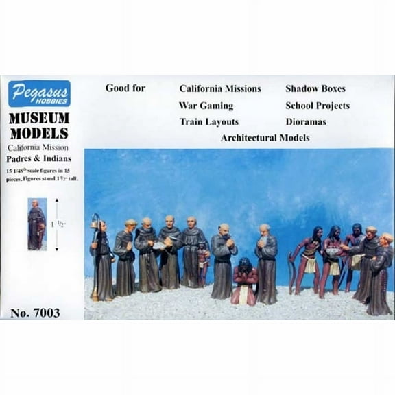 California Mission Padres and Indians 1/48 Scale Plastic Model Kit Pegasus
