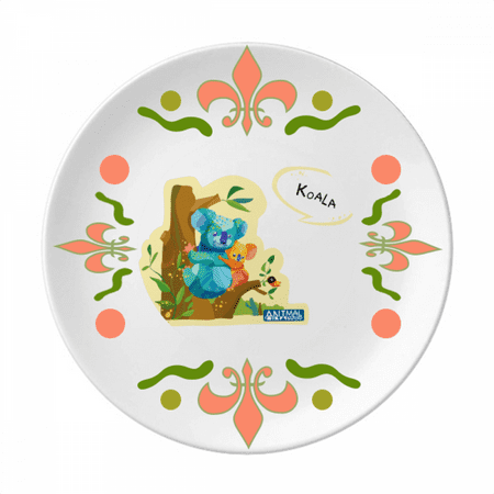 

Australia Koala and Eucalypt Watercolor Flower Ceramics Plate Tableware Dinner Dish