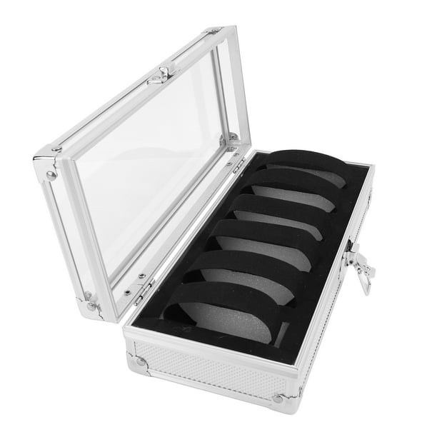 Mira Organizador De La Pantalla De La Caja, Vitrina Del Soporte De Reloj Estructura De Aluminio Transparente De Tapa 6 BLOCK METAL BLOQUETA PARA VISTARIL