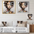 thumbnail image 4 of Designart "Cybernetic Woman Portrait Colorful Digital Dreams II" Fashion Framed Wall Art - Glam Colorful Woman Bedroom Framed Canvas Wall Art, 4 of 6