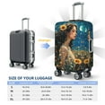 thumbnail image 2 of Artistic Night Sky Sunflower Princess Luggage Cover Anti Scratch, Elastic Suitcase Protector Suitcase Covers for Luggage Fits 18-32 Inch Luggage, 2 of 5