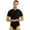 Black, variant on ZZwxWA Men Short Sleeve Shorts Set Jumpsuit Bodysuit Pajama One Piece Round Neck Home Pajamas Rompers Basic Onesie Tax Free Weekend