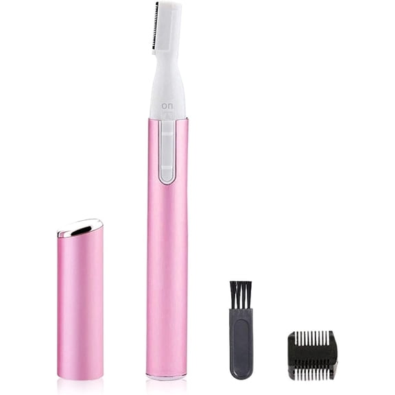 MT Nose and Ear Hair Trimmer for Women, Men, Painless Facial and Eyebrow Hair Remover, Dual-Edge Blades, Compact and Portable Electric Clipper