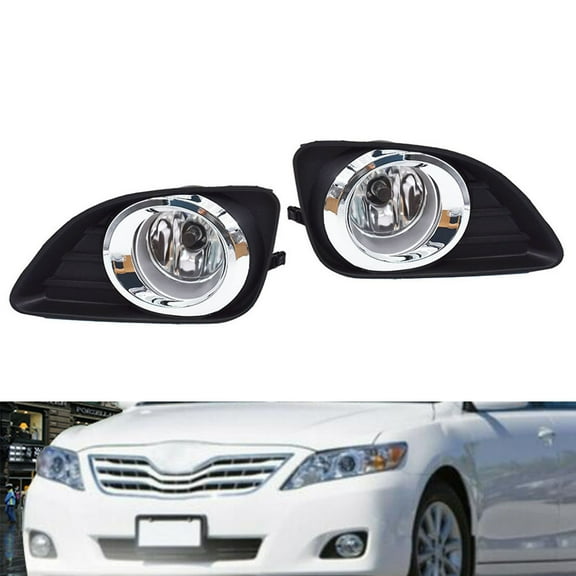 SEBLAFF Pair Clear Bumper Lamps Driving Fog Lights Switch Replacement for 2006 2007 2008 Toyota Yaris 4Dr