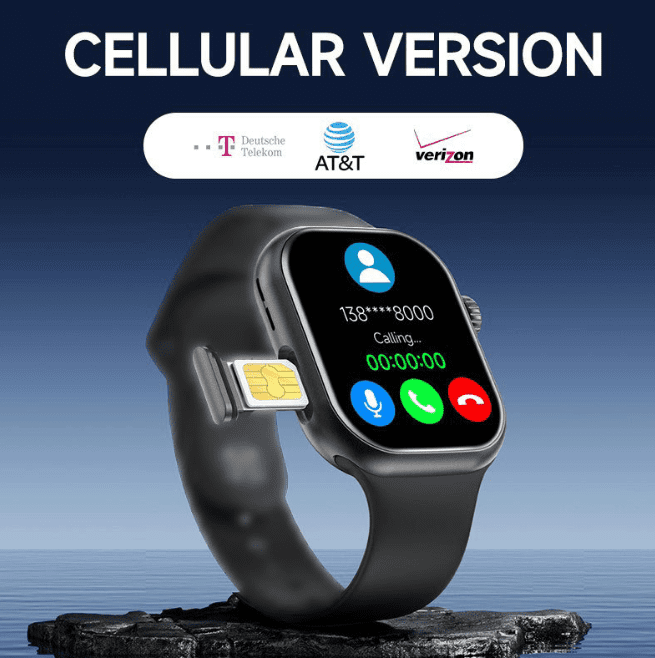 5G Smart Watch with SIM Card Slot, Side Button Design Integrated Chip Adult Smartwatch