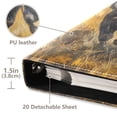 thumbnail image 4 of iauyy PU Leather Scrapbook Album | Expandable Binder with 20 Self-Adhesive Pages (11.8x24in)，Two Cape Buffalo, 4 of 8