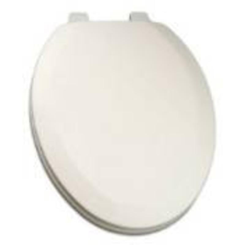 Deluxe Molded Wood Elongated Toilet Seat in White with C Comfort Seats 3056