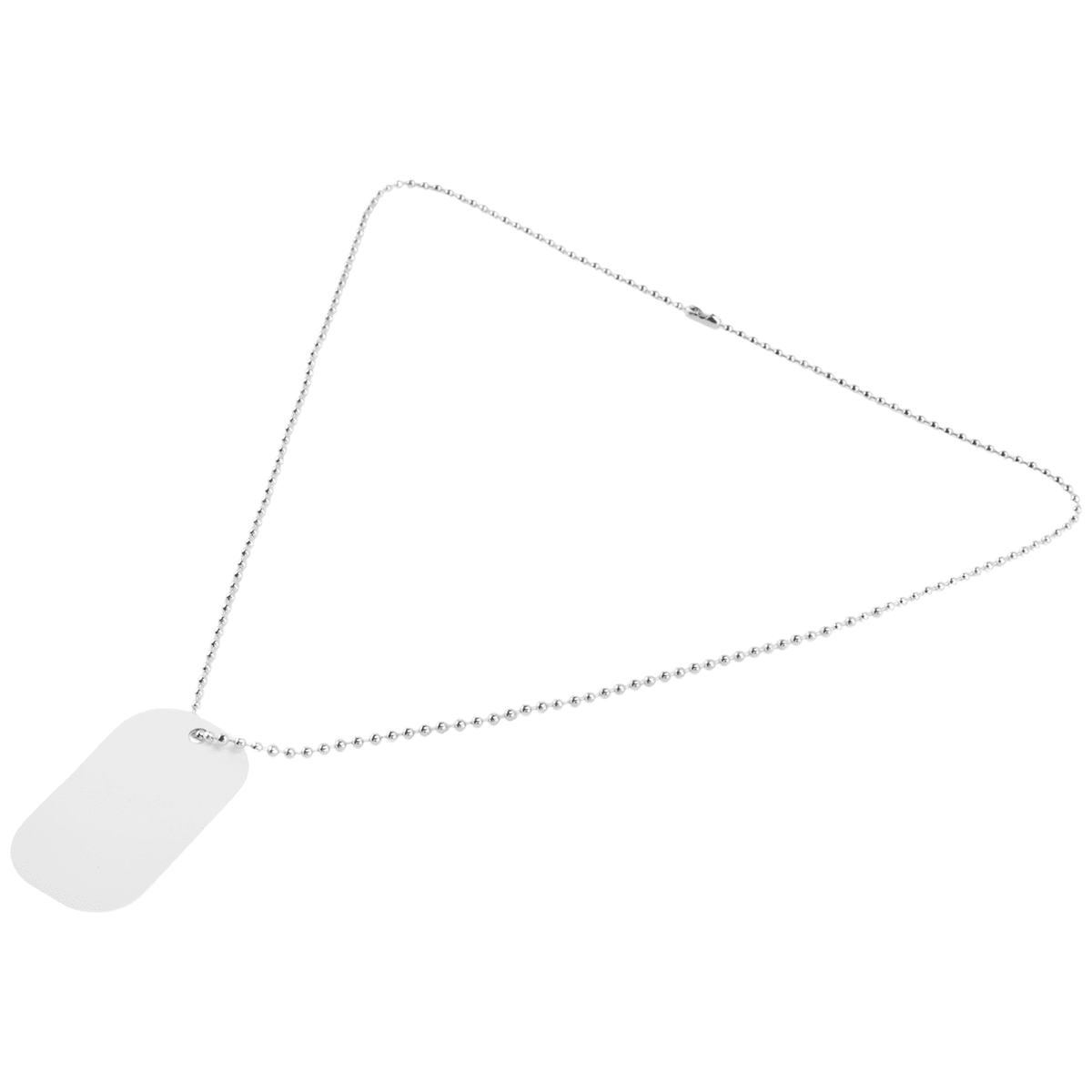 45Pcs Sublimation Blank Dog Tag Aluminum White Sublimation Stamping Tag Pendants Double Sided Blank Stampi