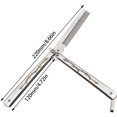 thumbnail image 2 of Peine de mariposa de acero inoxidable Balisong plegable plateado, 2 of 5