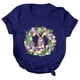 thumbnail image 2 of Pntutb Mujeres Casual Carta Impresión Mangas Cortas O-Cuello Camiseta Suelta Blusa tops Pntutb Pntutb-3218, 2 of 5