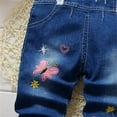 thumbnail image 5 of Jeans for Teens Summer Baby Toddler Denim Pants Jumpsuit Denim Overalls Shorts Jeans Girls Sweatpants Dark Blue 18 Months-24 Months, 5 of 7