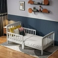 thumbnail image 6 of Fizzy Baby Classic Toddler Bed with Rails Wooden Beds for Kids, White, 6 of 10