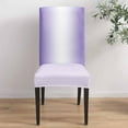thumbnail image 4 of Chair Covers Ombre White Purple Dining Chair Slipcovers Gradient Color Stretch Removable Chair Seat Protector Party Decoration Set of 6, 4 of 6