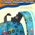 thumbnail image 5 of Monster Cartoon Truck Blue Pattern 17" School Backpacks for Teens,Waterproof Oxford Fabric,S-Shape Padded Straps for School,Travel,Hiking,Camping, 5 of 6