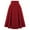 Red, variant on Patlollav Skirts for Women's Fashion Casual Skirt with Pockets Vintage High Waist Pleated Skirt