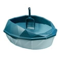 thumbnail image 3 of Bvdfgk Open Top Cat Litter Tray Cat Sand Box Cats Litter Pan for Indoor Cats Kitten Blue, 3 of 9