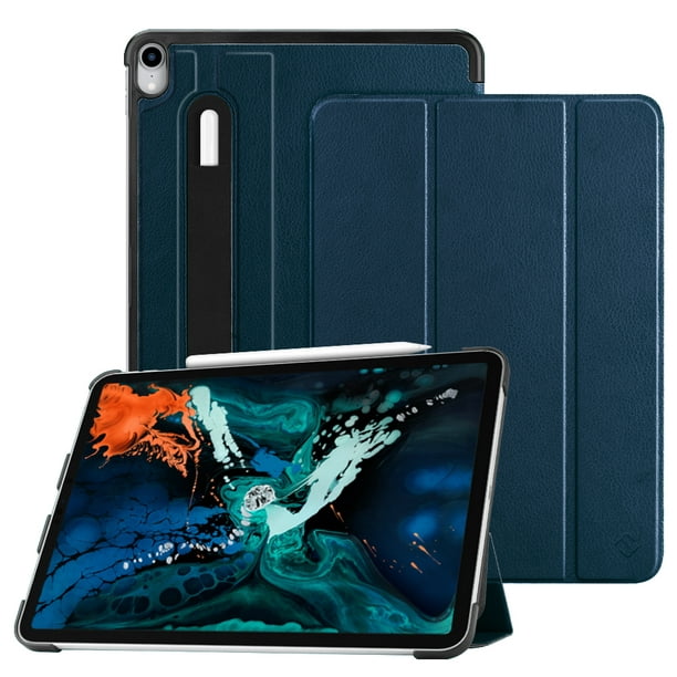 Fintie Ipad Pro 12 9 Inch 3rd Gen 18 Case Slimshell Cover With Apple Pencil Holder Navy Walmart Com