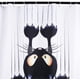 thumbnail image 2 of Cortina de ducha de bricolaje, patrón de gato divertido, con ganchos (gato negro ER, 2 of 5