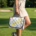 thumbnail image 4 of COEQINE Golf Cart Seat Covers with Carry Handle, Comfortable Golf Cart Seat Towel Blanket, Fits for EZGO Yamaha Club Car and Other 2-Seat Golf Carts, Macaron Golf Print, 4 of 8