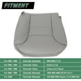 thumbnail image 4 of Kojem Driver Side Bottom Seat Cover for 1995 1996 1997 1998 1999 Chevrolet Silverado Suburban Tahoe Gray Front Left, 4 of 13