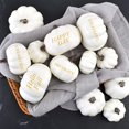 thumbnail image 4 of 12 Pcs Assorted Mini Foam Pumpkins, Artificial White Pumpkin Fake Foam Pumpkins Fall Harvest Pumpkins Artificial Vegetables for Thanksgiving Halloween Decor - -, 4 of 8