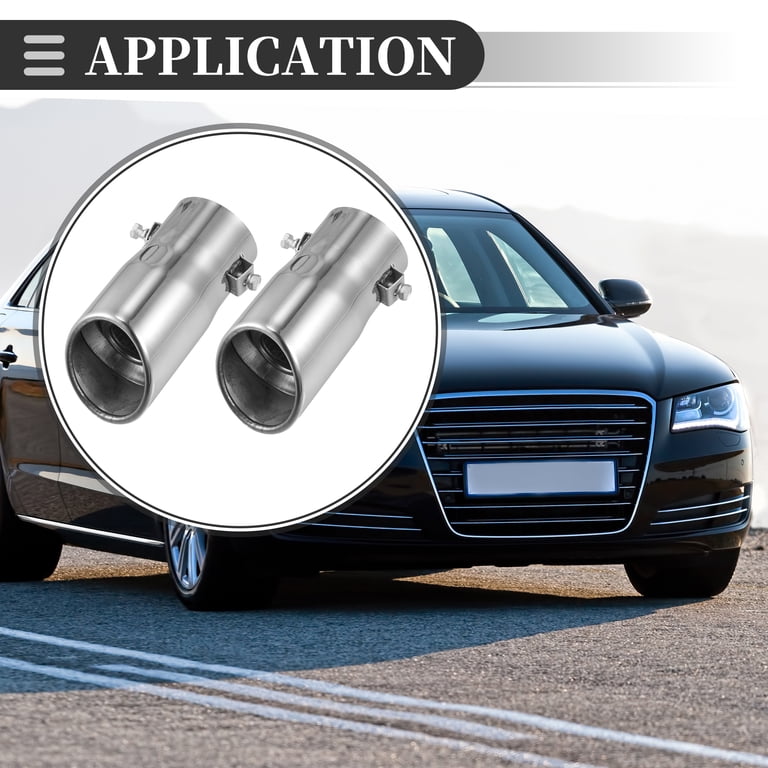 Stainless Steel Exhaust Tailpipe Tip – Bolt-On Style, Fits 30-51mm Pipes, Flat Design For Custom Look
