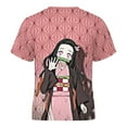 thumbnail image 5 of Kamado Nezuko Kids Short Sleeve Tee Shirt Novelty Crewneck T-Shirts Unisex Summer Blouse Tops for Boys Girls 130CM, 5 of 8