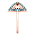 thumbnail image 3 of 0.2475 ct Round Cut Simulated Turquoise Statement 14K Rose Gold Womens Engagement Ring, 3 of 5
