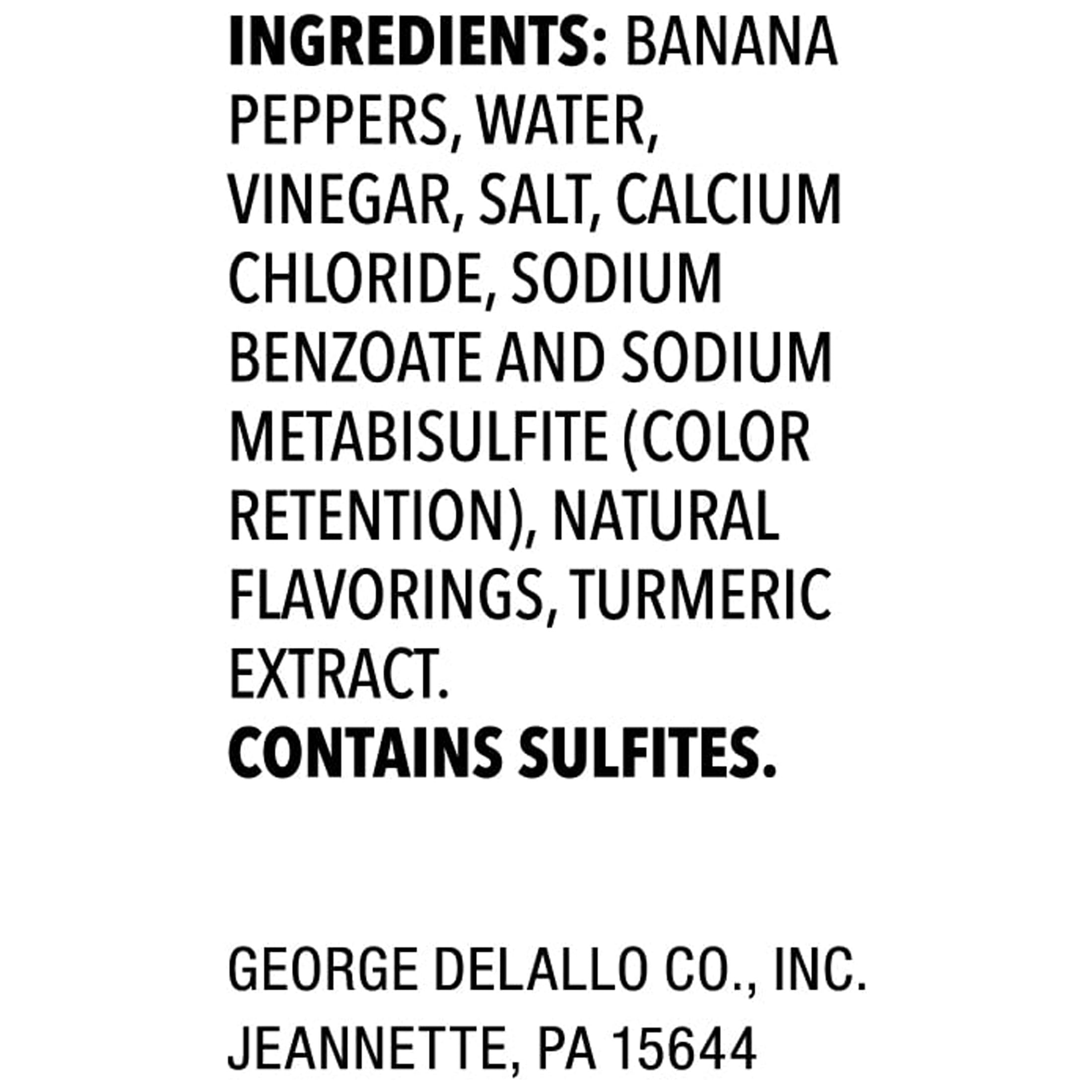 DeLallo Mild Banana Pepper Rings, Non-GMO, Gluten Free, 25.5 oz Jar, (3 Pack)