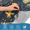 thumbnail image 3 of Yayeee Kitchen Curtains Tier Pair Light Filtering 27"x24" Rod Pocket Short Cafe Window Panel, Orange Fireflies Pattern, 3 of 7