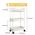 thumbnail image 5 of Baby Diaper Caddy, Plastic Movable Cart for Newborn Nursery Essentials Diaper Storage Caddy Organizer for Changing Table & Crib, Easy to Assemble, Beige, 5 of 6