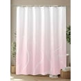 thumbnail image 4 of Shower Curtain Ombre Pink Stripes Bathroom Curtains with Hooks, Waterproof Fabric Striped Lines Waves Bath Shower Curtains Set for Bathroom Bathtubs Decor 72x72 Inch, 4 of 8