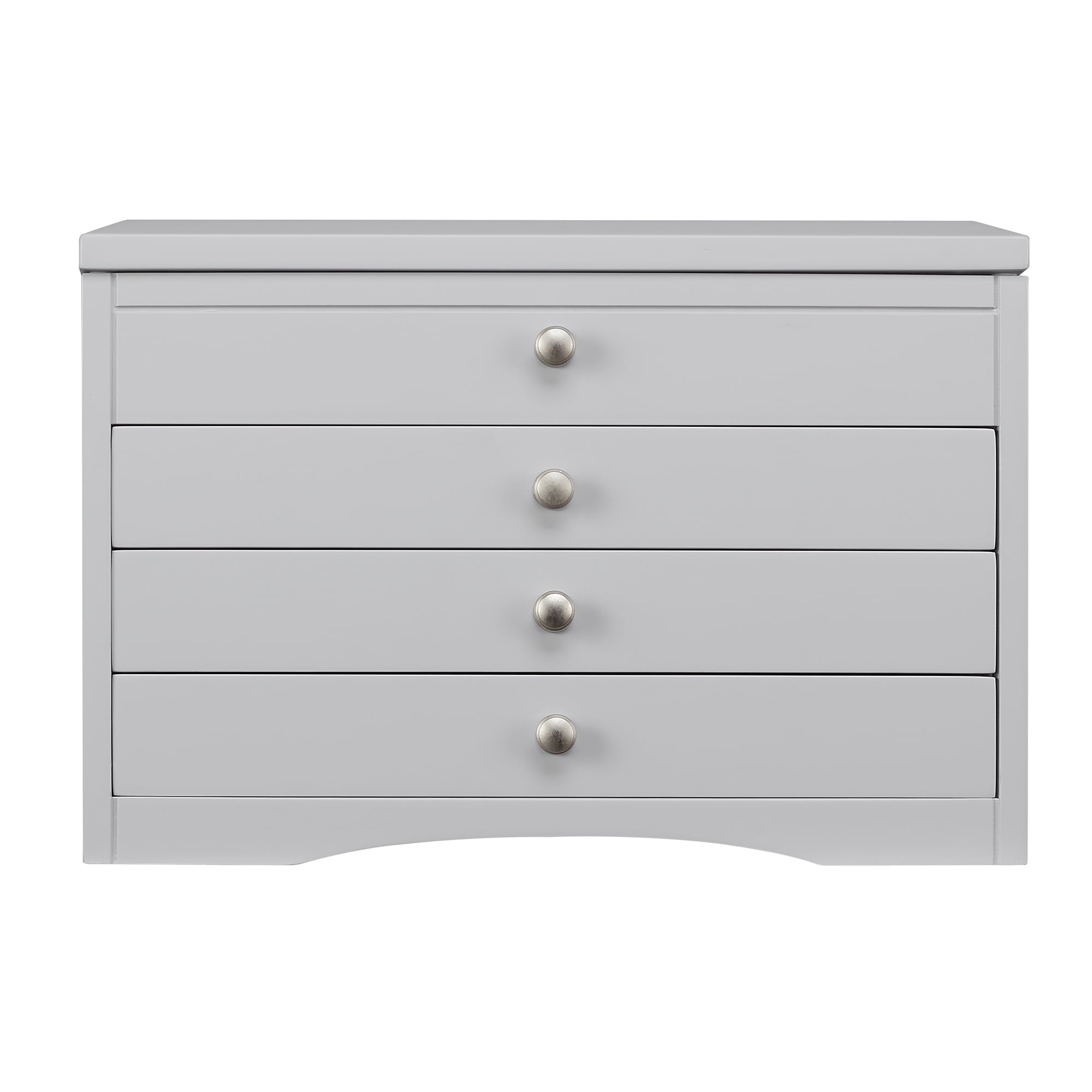 Elegant Grey Lift Top Jewelry Box