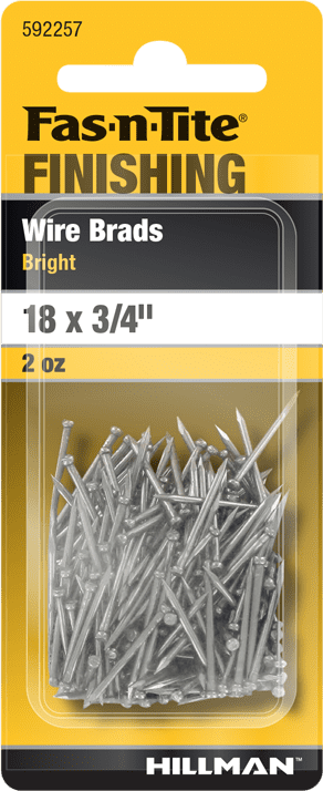 Fast-N-Tite 18 x 3/4" Bright Wire Nails, Steel, Bright Finish, Interior Nails