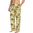 thumbnail image 3 of Mens Pajama Pants - Soft Sleep & Lounge Pants for Men, Palm tree_AO Cuteness Casual PJ Bottoms Pants with Pockets, 3 of 5
