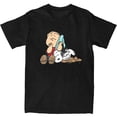 thumbnail image 2 of Camisetas de algodón 100 % de Peanuts, Charlie Brown y Snoopy, camisetas populares para hombre, camisetas de manga corta con diseño clásico Y2K de verano, 2 of 5