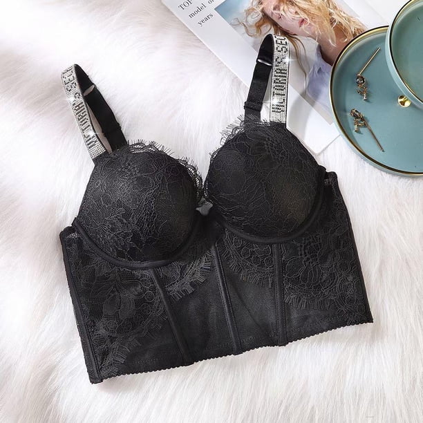 Ropa Interior De Diamantes De Imitación De Lujo Diseño De Marca Reúne Sujetador De Encaje sexy 2022pangjing