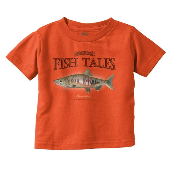 Gill McFinn Chum Salmon Fish Fishing Toddler Boy Girl T Shirt Infant Toddler Brisco Brands 12M