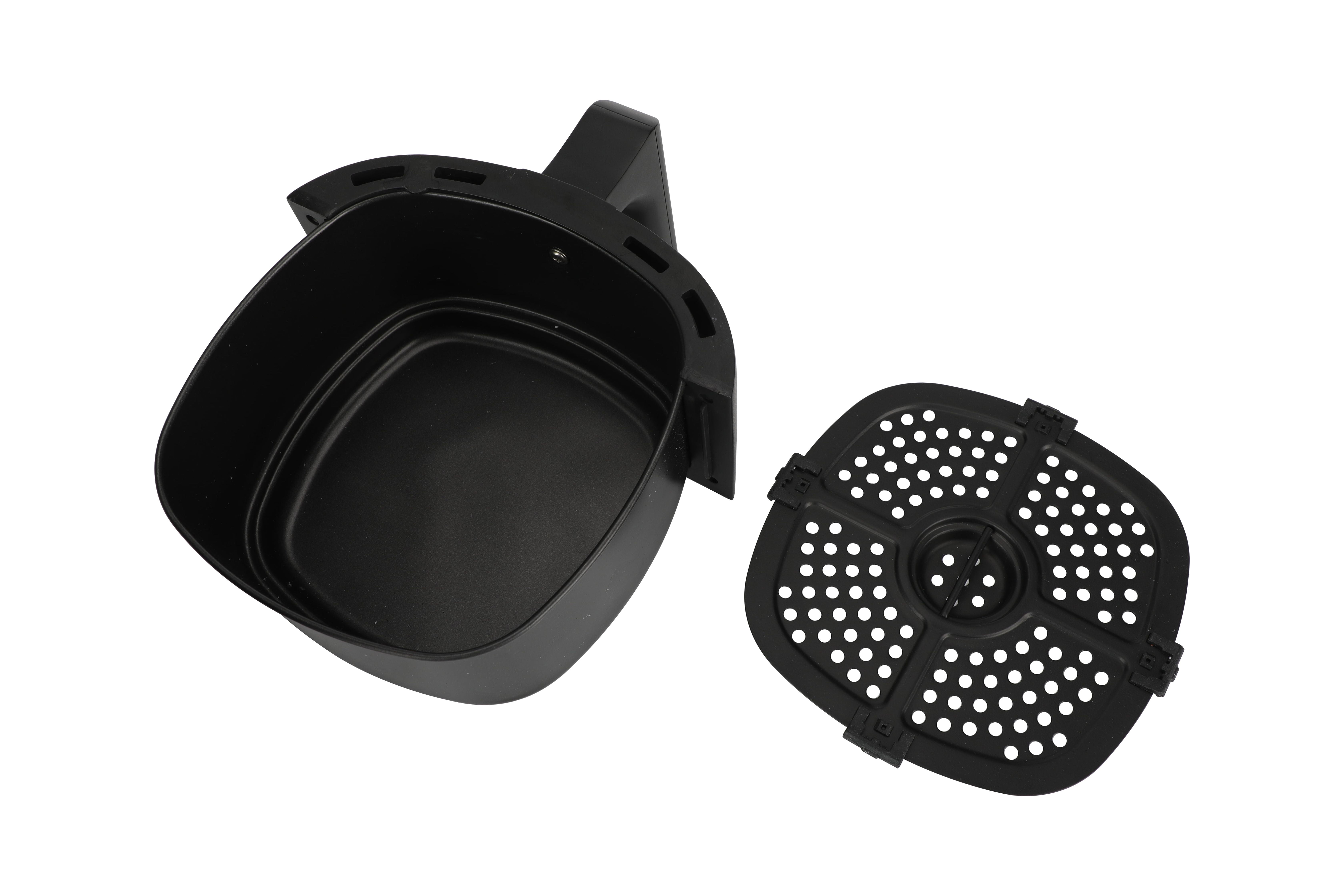 Mainstays Non-Stick Dishwasher Safe Basket Air Fryer - Black - 2.2 qt