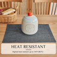 thumbnail image 3 of XINQIHANG Faux Linen Placemats Set of 4-12 x 18 Inch, Heat Resistant Double Layered Durable Burlap Farmhouse Place Mats, Non-Slip Washable Rustic Table Mats for Dining, Kitchen, Party（Dark Grey, 3 of 7