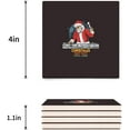 thumbnail image 3 of RYLABLUE Merry Christmas Santa Claus Set of 4 Coaster for Drinks, Absorbent Ceramic Stone Coasters Cup Mat with Cork Base for Home Kitchen Room Coffee Table Bar Decor, 3 of 4