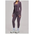 thumbnail image 5 of Top-kevin Women 3 Piece Seamless Workout Set Gym Yoga Sports Tank Top High Waisted Leggings Zip Up Jacket Activewear, 5 of 8