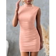 thumbnail image 5 of Vestido OWIN Sexy 2025 ajustado con pliegues navideños mini rosa XL, 5 of 5