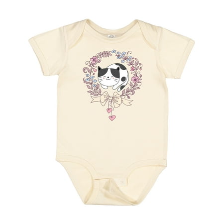 

Inktastic Cat Lover Gifts Flowered Wreath Gift Baby Girl Bodysuit
