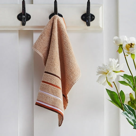 Vggrvlo Under 5 Cotton Wash Cloth Extra Absorbent and Soft Face Towel Extra Absorbent and Soft Face Towels Coffee 14"X14"